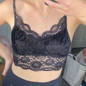 Small Black Lace Camisole/Bralette